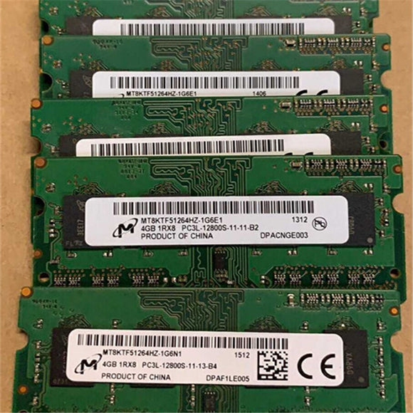 Micron laptop ram DDR3 memoria 4GB RAMS 4GB 1RX8 PC3L-12800S DDR3 4GB 1600MHz LAPTOP MEMORY for notebook