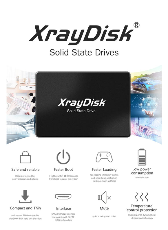 Xraydisk Sata3 Ssd 60GB 128GB 240GB 120GB 256GB 480GB 500gb 1TB Hdd 2.5 Hard Disk Disc  2.5 