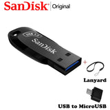 SanDisk USB Stick 128GB 3.0 USB Flash Drive64GB Pendrive 32GB Pen Drive 256GB Mini USB Memory Disk on Key for Computer