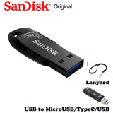 SanDisk USB Stick 128GB 3.0 USB Flash Drive64GB Pendrive 32GB Pen Drive 256GB Mini USB Memory Disk on Key for Computer